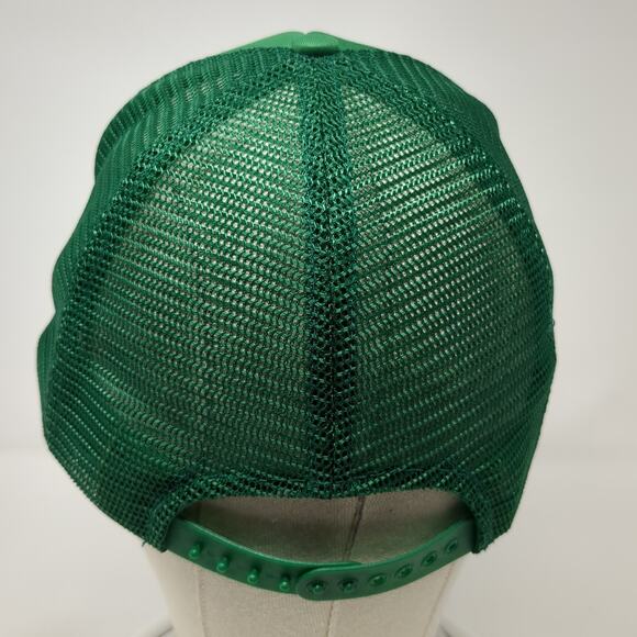 Seaberry Depaoli Construction Snapback Trucker Cap Green OS Adjustable Mesh Back - Picture 6 of 9
